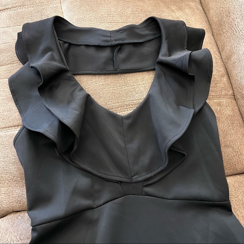 Fredrick’s of Hollywood Backless Ruffle Collar LBD - Picture 7 of 8